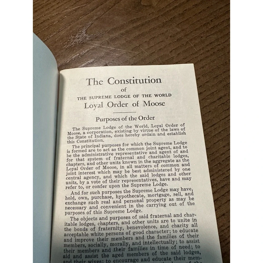 Vintage 1955-1956 Loyal Order of Moose General Laws booklet